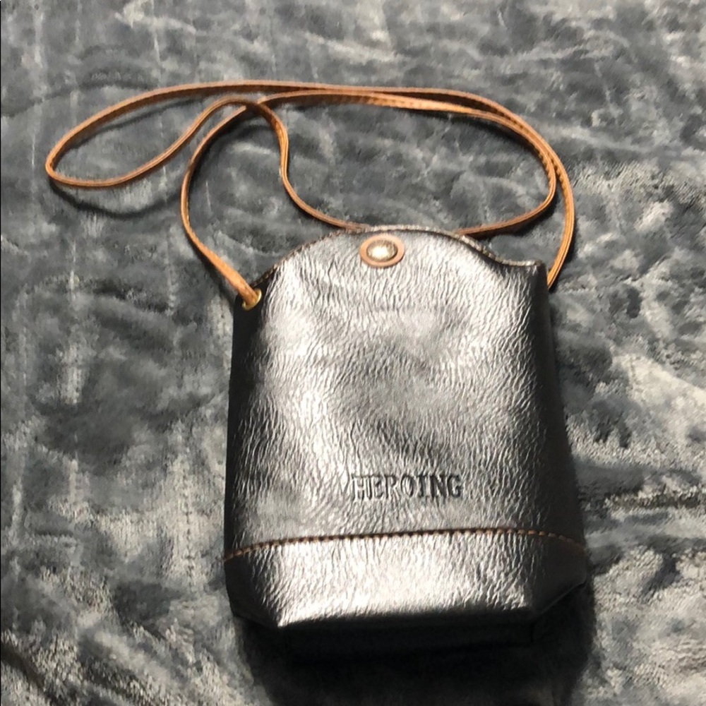 Heroing crossbody Black sling phone bag long strap